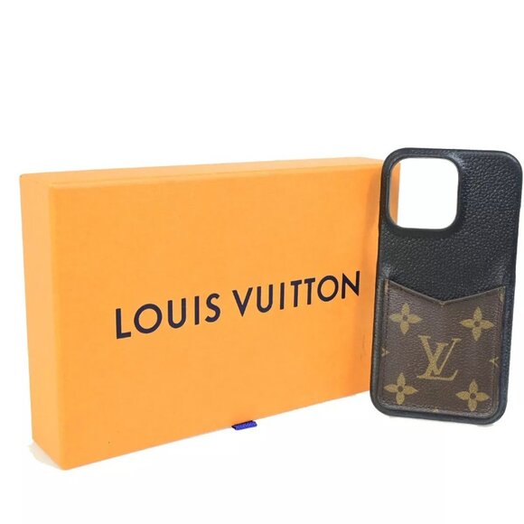 LOUIS VUITTON iPhone 13 Pro Case Bumper Monogram Leather France - Picture 8 of 11